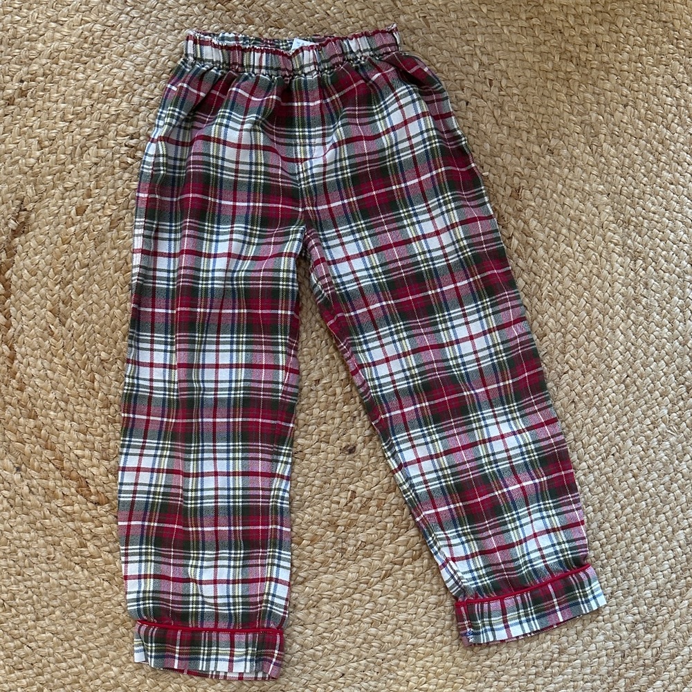 Boys pajama bottoms plaid Christmas size 7-8